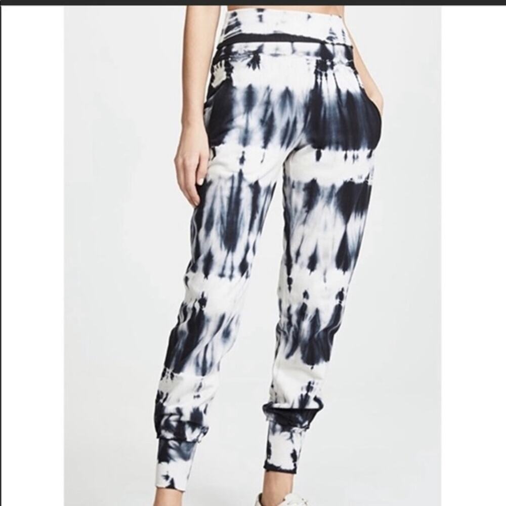 NWOT Young Fabulous & Broke Sz XS Groove Jogger Pants Ribbed Foldover Tie-Dye